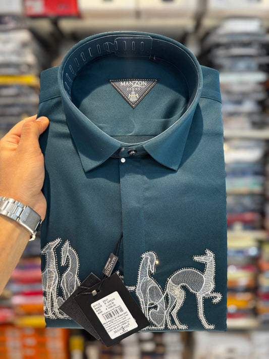 Designer Shirt Stretchable Fabric