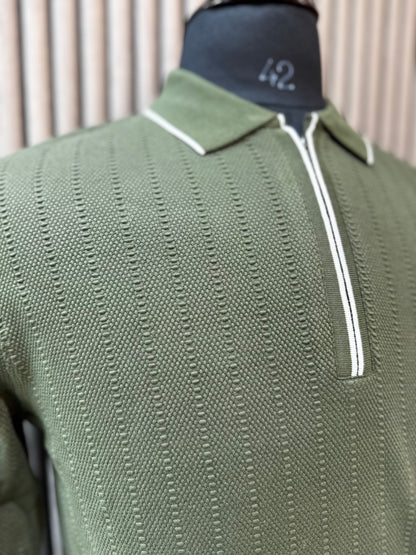 T-Shirt Polo Zip(Stretch)