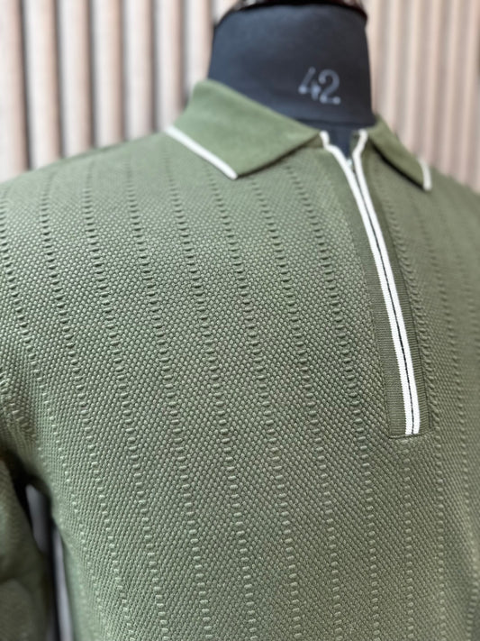 T-Shirt Polo Zip(Stretch)