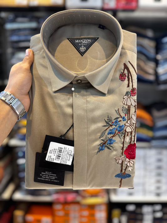 Designer Shirt Stretchable Fabric
