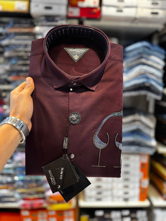 Designer Shirt Stretchable Fabric