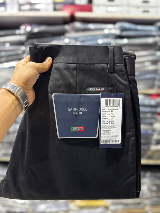 Peter England Black Satin 34